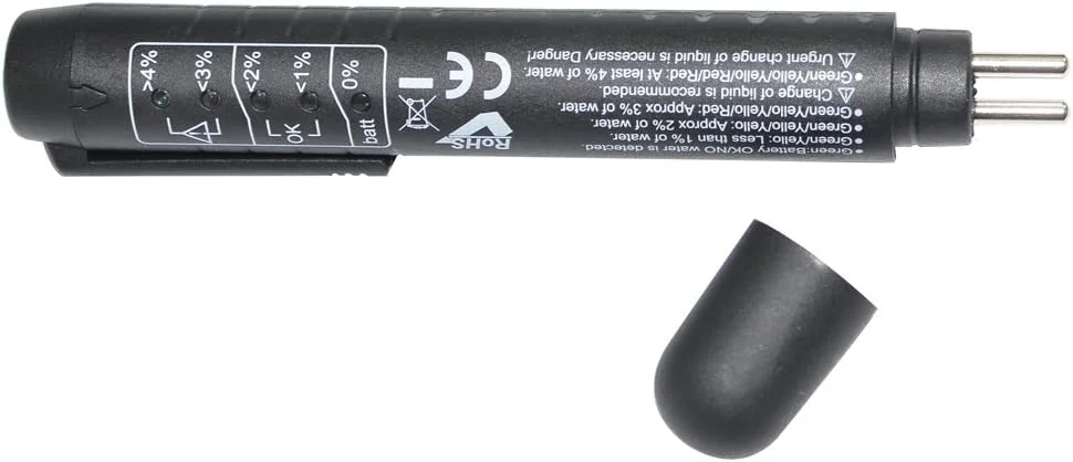 قلم تست مایع روغن ترمز ITEQ با 5 نشانگر LED، کالیبره شده برای روغن ترمز DOT3 DOT4 قلم تست مایع روغن ترمز ITEQ با 5 نشانگر LED، کالیبره شده برای روغن ترمز DOT3 DOT4