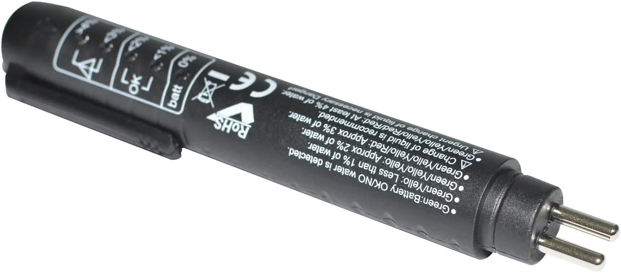 قلم تست مایع روغن ترمز ITEQ با 5 نشانگر LED، کالیبره شده برای روغن ترمز DOT3 DOT4 قلم تست مایع روغن ترمز ITEQ با 5 نشانگر LED، کالیبره شده برای روغن ترمز DOT3 DOT4