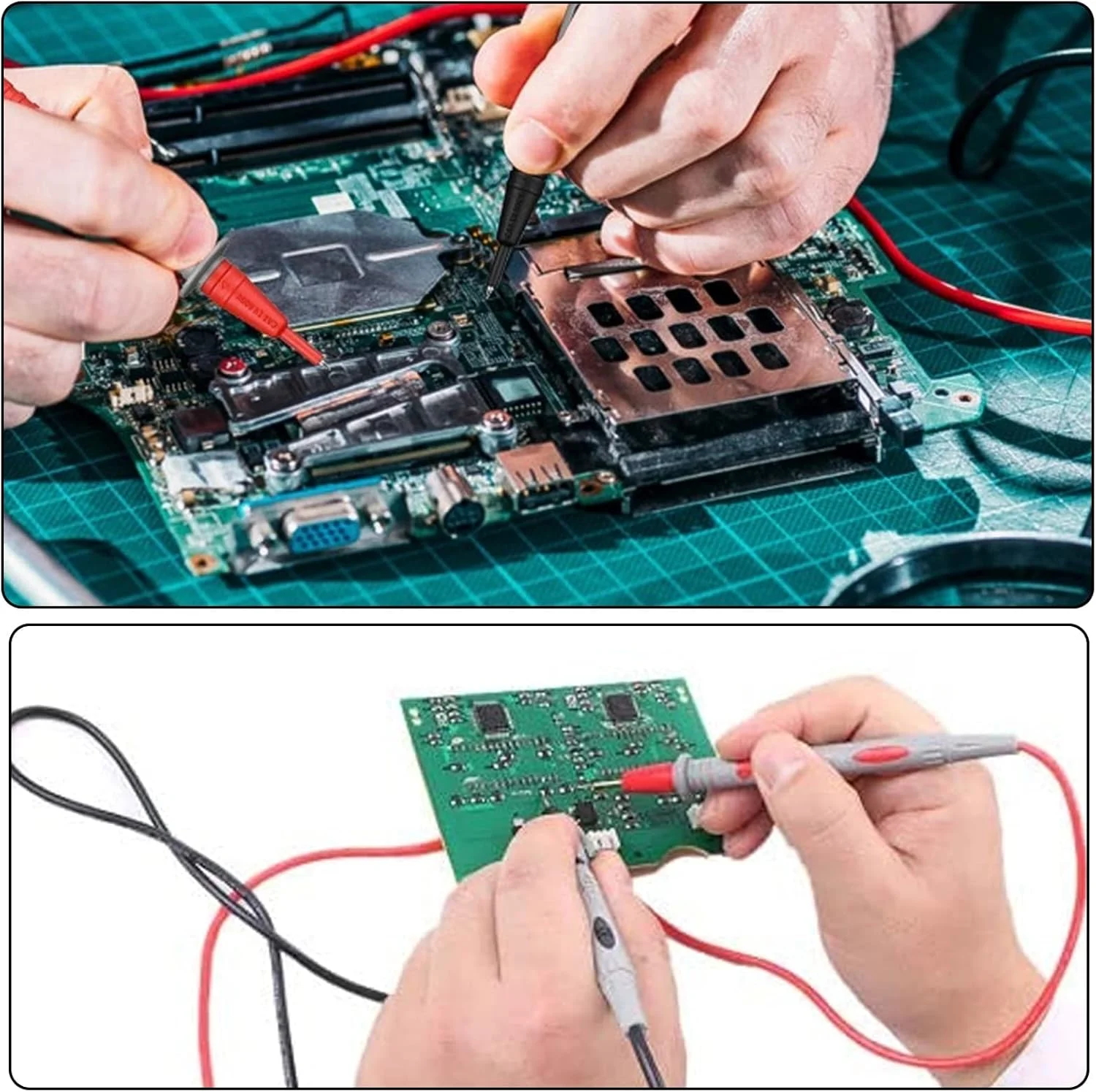 کیت سیم تست مولتی متر 10A 1000V به همراه گیره سوسماری و پراب، مناسب برای تست قطعات الکتریکی کیت سیم تست مولتی متر 10A 1000V به همراه گیره سوسماری و پراب، مناسب برای تست قطعات الکتریکی