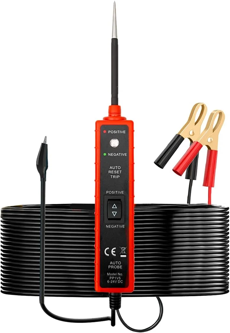 تستر مدار الکتریکی خودرو با سیم تست 4 متری 6-24 ولت DC، تستر چراغ LED، تستر فیوز 6 ولت 12 ولت 24 ولت، تستر سیم خودرو 12 ولت، ابزار سیستم الکتریکی خودرو، قلم تست مدار کامیون تستر مدار الکتریکی خودرو با سیم تست 4 متری 6-24 ولت DC، تستر چراغ LED، تستر فیوز 6 ولت 12 ولت 24 ولت، تستر سیم خودرو 12 ولت، ابزار سیستم الکتریکی خودرو، قلم تست مدار کامیون