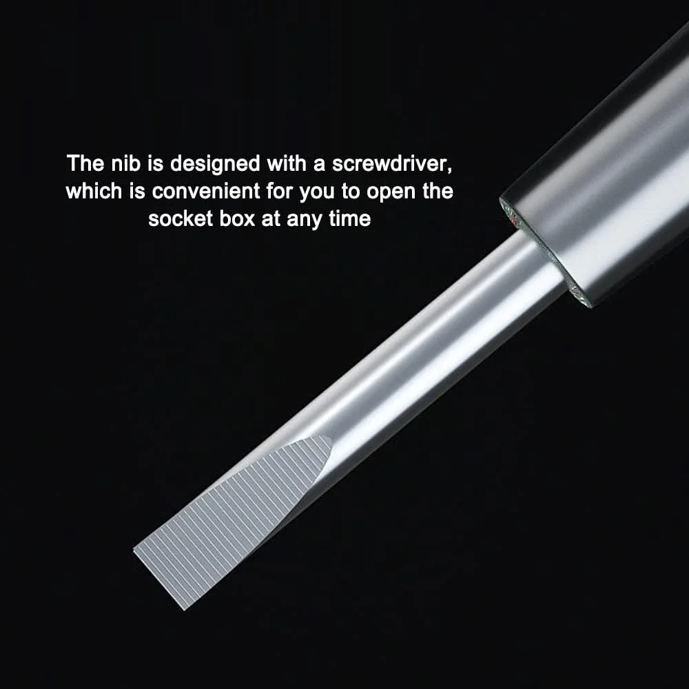 قلم تست ولتاژ هوشمند Irovami با نور LED بسیار روشن و ابزار نشانگر الکتریکی به همراه پیچ گوشتی قلم تست ولتاژ هوشمند Irovami با نور LED بسیار روشن و ابزار نشانگر الکتریکی به همراه پیچ گوشتی