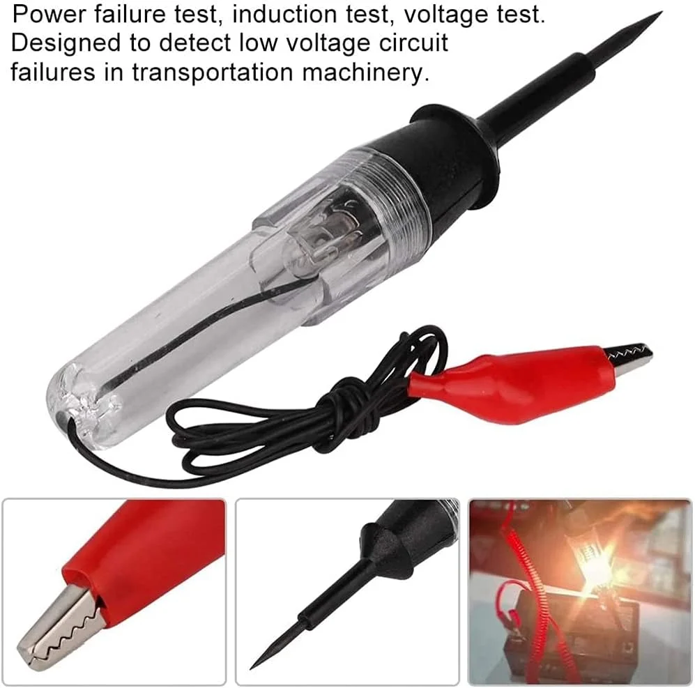 تستر ولتاژ ELECDON، تستر پیوستگی ولتاژ و جریان، تستر مدار ولتاژ خودرو 6 ولت 12 ولت 24 ولت DC، چراغ قلم پراب بلند تست خودرو برای سیستم های ولتاژ پایین، اتومبیل ها، سیم های برق دار، فیوزها تستر ولتاژ ELECDON، تستر پیوستگی ولتاژ و جریان، تستر مدار ولتاژ خودرو 6 ولت 12 ولت 24 ولت DC، چراغ قلم پراب بلند تست خودرو برای سیستم های ولتاژ پایین، اتومبیل ها، سیم های برق دار، فیوزها