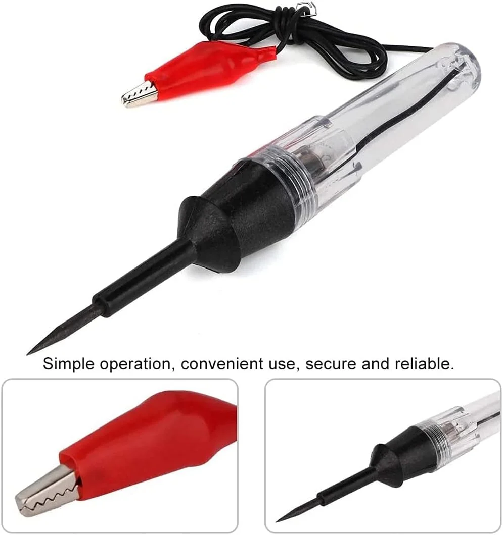 تستر ولتاژ ELECDON، تستر پیوستگی ولتاژ و جریان، تستر مدار ولتاژ خودرو 6 ولت 12 ولت 24 ولت DC، چراغ قلم پراب بلند تست خودرو برای سیستم های ولتاژ پایین، اتومبیل ها، سیم های برق دار، فیوزها تستر ولتاژ ELECDON، تستر پیوستگی ولتاژ و جریان، تستر مدار ولتاژ خودرو 6 ولت 12 ولت 24 ولت DC، چراغ قلم پراب بلند تست خودرو برای سیستم های ولتاژ پایین، اتومبیل ها، سیم های برق دار، فیوزها