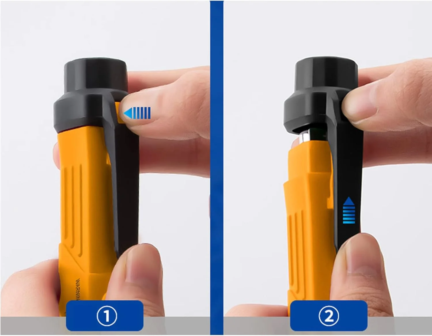 قلم تست ولتاژ، آشکارساز ولتاژ AC، تستر جریان، قلم القایی خانگی، تست هوشمند الکتریکی با آلارم صوتی و نوری - زرد
