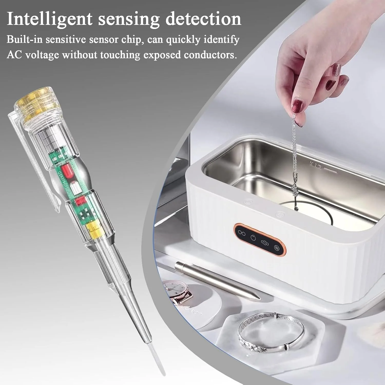 قلم تستر الکتریکی - قلم تشخیص ولتاژ الکتریکی، ابزاری جیبی با دستگیره ضد لغزش برای یافتن نقطه شکست سیم مناسب برای تکنسین، صاحب خانه و مکانیک قلم تستر الکتریکی - قلم تشخیص ولتاژ الکتریکی، ابزاری جیبی با دستگیره ضد لغزش برای یافتن نقطه شکست سیم مناسب برای تکنسین، صاحب خانه و مکانیک