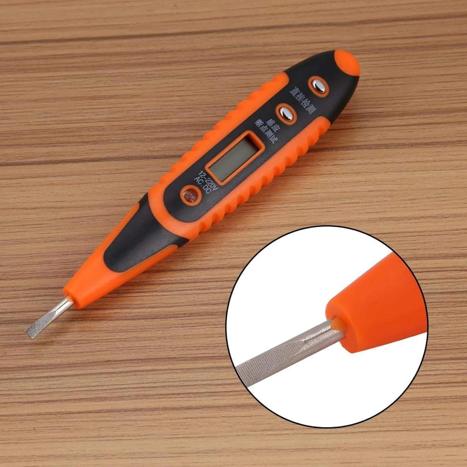 تستر ولتاژ دیجیتال AC/DC، ابزار تشخیص ولتاژ با نمایشگر LED، قلم تست خانگی برای برقکار کارخانه، 12-220 ولت (قلم بدون نور) تستر ولتاژ دیجیتال AC/DC، ابزار تشخیص ولتاژ با نمایشگر LED، قلم تست خانگی برای برقکار کارخانه، 12-220 ولت (قلم بدون نور)