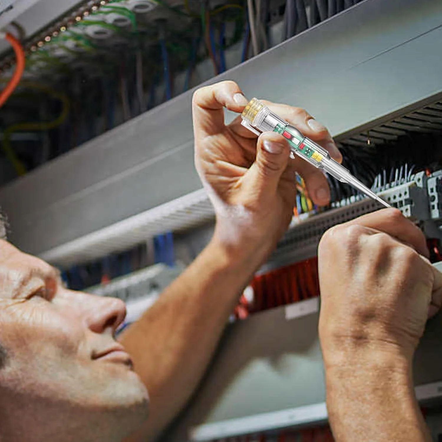 قلم تست ولتاژ، قلم تست برق سیم - ابزار جیبی یابنده نقطه شکست سیم برای تعمیر لوازم خانگی، تست پریز برق، خودرو قلم تست ولتاژ، قلم تست برق سیم - ابزار جیبی یابنده نقطه شکست سیم برای تعمیر لوازم خانگی، تست پریز برق، خودرو