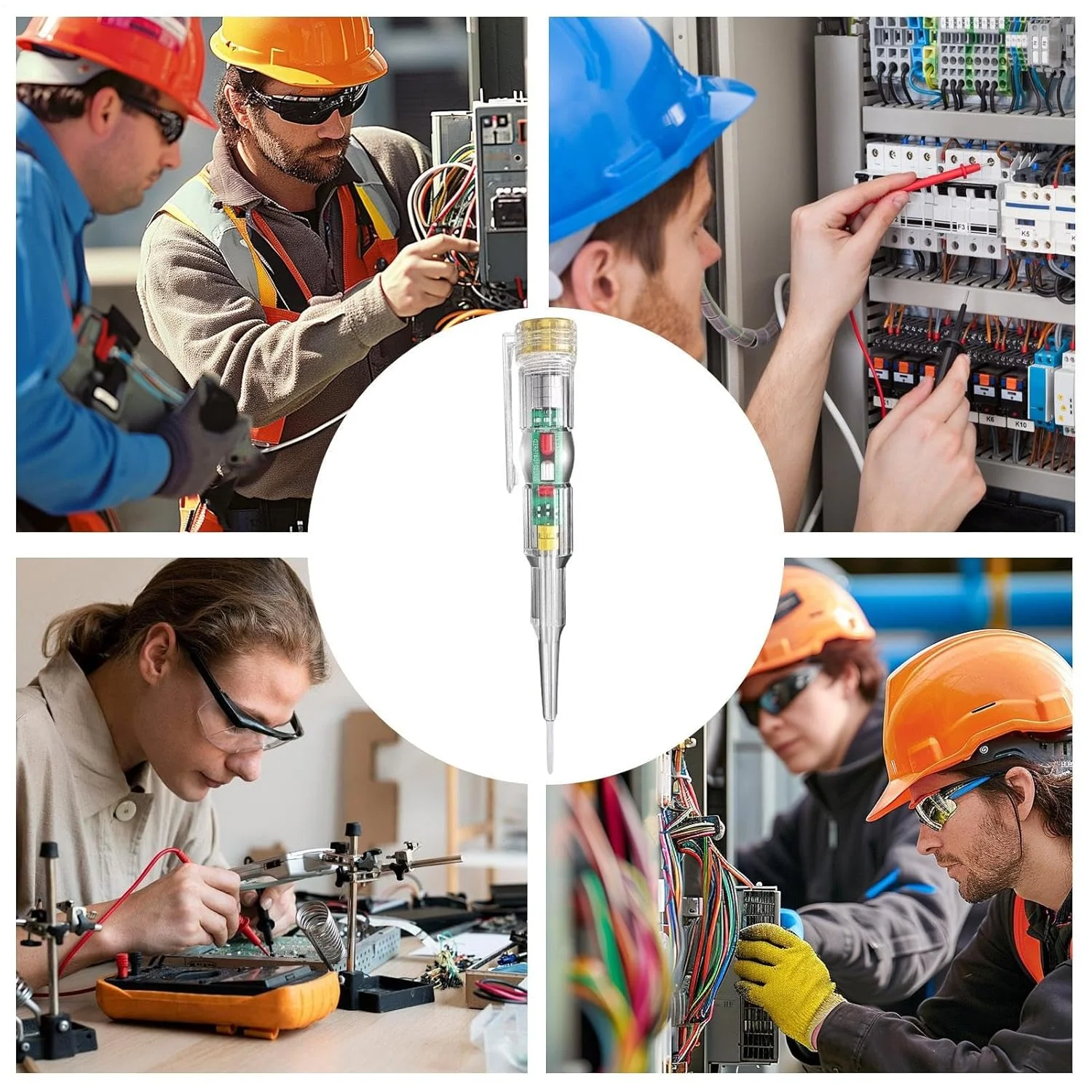 قلم تست برق | قلم تست ولتاژ برق | ابزار جیبی با دسته ضد لغزش برای یافتن نقطه شکست سیم، مناسب برای تکنسین، صاحب خانه و مکانیک قلم تست برق | قلم تست ولتاژ برق | ابزار جیبی با دسته ضد لغزش برای یافتن نقطه شکست سیم، مناسب برای تکنسین، صاحب خانه و مکانیک