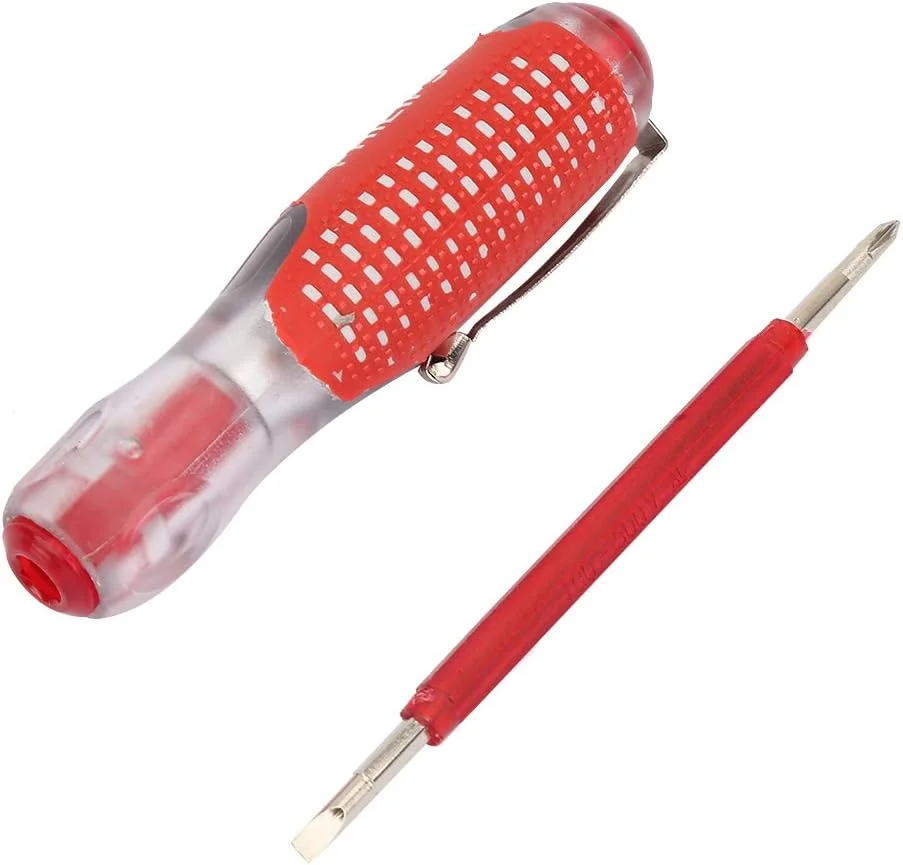 قلم تستر الکتریکی، ولتاژ تستر پیچ گوشتی الکتریکی 100-500 ولت، با پروب تشخیص قدرت تست ولتاژ و دسته ضد لغزش قلم تستر الکتریکی، ولتاژ تستر پیچ گوشتی الکتریکی 100-500 ولت، با پروب تشخیص قدرت تست ولتاژ و دسته ضد لغزش