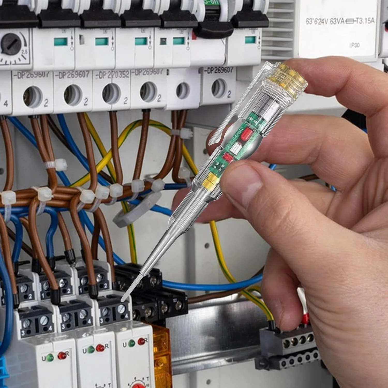 قلم تست برق | قلم تست جریان سیم | ابزار محافظت از اضافه بار با نشانگر LED برای عیب یابی نقطه شکست سیم، تست پریز و تعمیر لوازم قلم تست برق | قلم تست جریان سیم | ابزار محافظت از اضافه بار با نشانگر LED برای عیب یابی نقطه شکست سیم، تست پریز و تعمیر لوازم