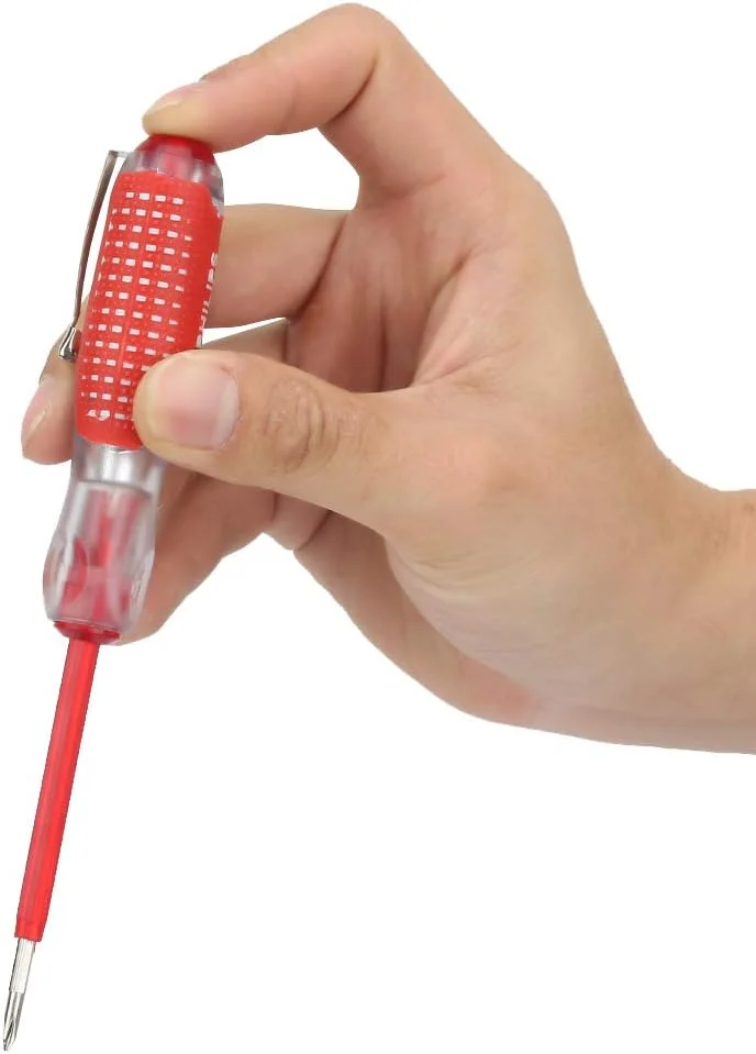 قلم تستر الکتریکی، ولتاژ تستر پیچ گوشتی الکتریکی 100-500 ولت، با پروب تشخیص قدرت تست ولتاژ و دسته ضد لغزش قلم تستر الکتریکی، ولتاژ تستر پیچ گوشتی الکتریکی 100-500 ولت، با پروب تشخیص قدرت تست ولتاژ و دسته ضد لغزش