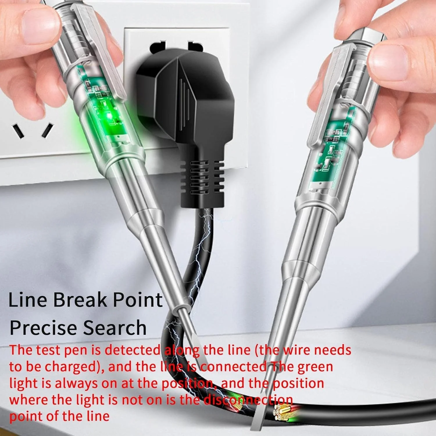 قلم تست برق غیر تماسی، قلم تست ولتاژ AC، 24 تا 250 ولت، پیچ گوشتی قلم تست برق، با چراغ نشانگر قلم تست برق غیر تماسی، قلم تست ولتاژ AC، 24 تا 250 ولت، پیچ گوشتی قلم تست برق، با چراغ نشانگر