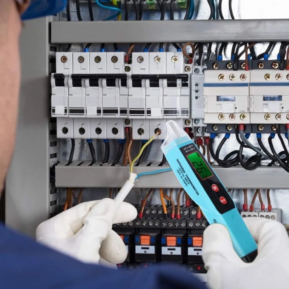 تستر ولتاژ JEOZBM، قلم تست الکتریکی غیر تماسی، قلم AC 12-1000 ولت، تستر دمای الکتریکی با صفحه نمایش LCD، چراغ قوه تستر ولتاژ JEOZBM، قلم تست الکتریکی غیر تماسی، قلم AC 12-1000 ولت، تستر دمای الکتریکی با صفحه نمایش LCD، چراغ قوه