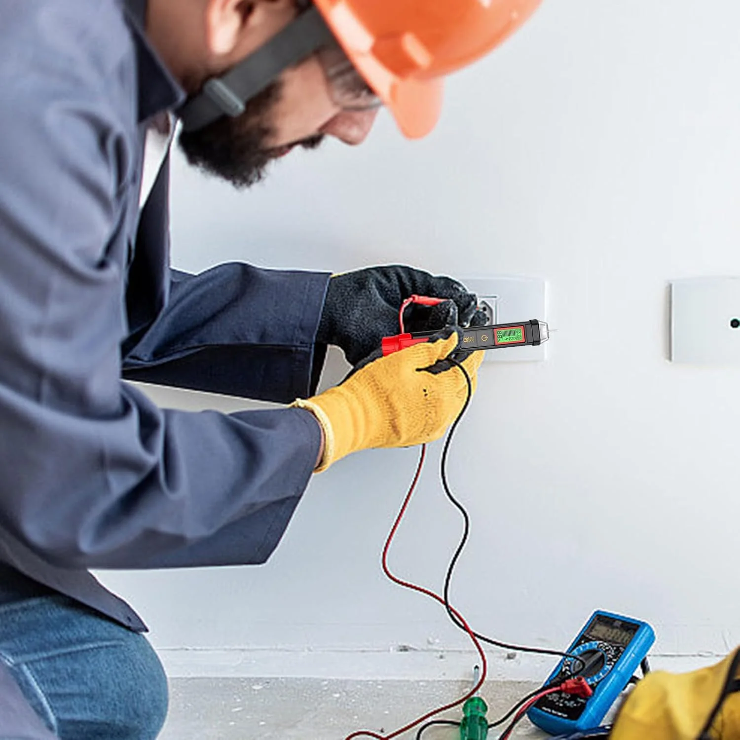 قلم تست ولتاژ، قلم تشخیص دقیق برای مدار - قلم تست ولتاژ غیر تماسی با صفحه نمایش دیجیتال LCD برای خودرو، خانه، صنعت، ماشین