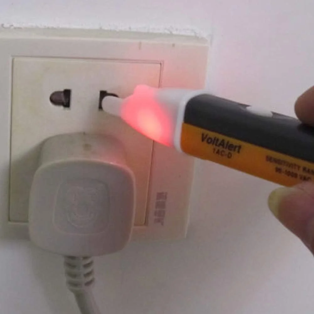 قلم تست ولتاژ غیر تماسی با کیفیت عالی 90V-1000V AC، قلم هشدار دهنده تشخیص ولتاژ، نمایشگر LED، ابزار دستی باغبانی DIY