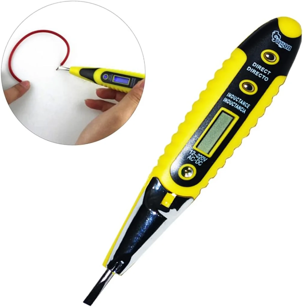 3 عدد تستر پریز برق، تستر مدار الکتریکی، تستر برق، تستر متر، تستر LED، ابزار تستر، قلم تست، قلم تستر ولتاژ شماره متر الکتریکی زرد 3 عدد تستر پریز برق، تستر مدار الکتریکی، تستر برق، تستر متر، تستر LED، ابزار تستر، قلم تست، قلم تستر ولتاژ شماره متر الکتریکی زرد