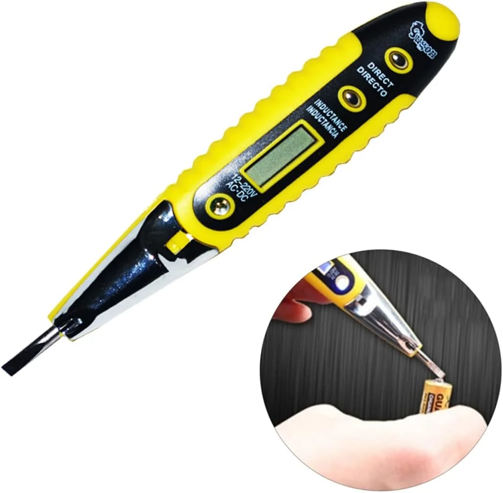 3 عدد تستر پریز برق، تستر مدار الکتریکی، تستر برق، تستر متر، تستر LED، ابزار تستر، قلم تست، قلم تستر ولتاژ شماره متر الکتریکی زرد 3 عدد تستر پریز برق، تستر مدار الکتریکی، تستر برق، تستر متر، تستر LED، ابزار تستر، قلم تست، قلم تستر ولتاژ شماره متر الکتریکی زرد