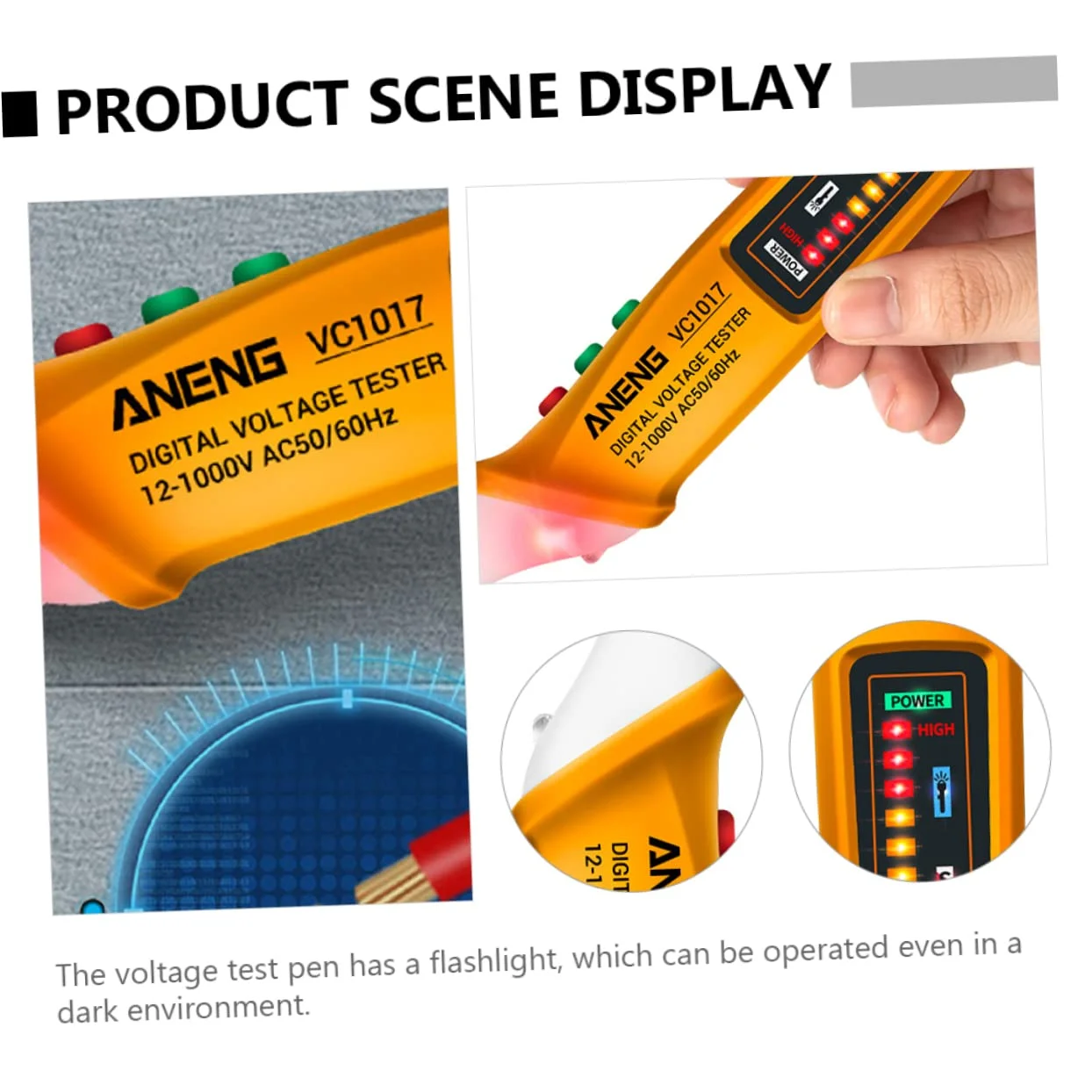 ولت متر 3 عددی مدادی شکل با هشدار صوتی و نوری، قلم تست دیجیتال برق، آشکارساز ولتاژ، بدنه ABS (رنگ: زرد، اندازه : ولت متر 3 عددی مدادی شکل با هشدار صوتی و نوری، قلم تست دیجیتال برق، آشکارساز ولتاژ، بدنه ABS (رنگ: زرد، اندازه :