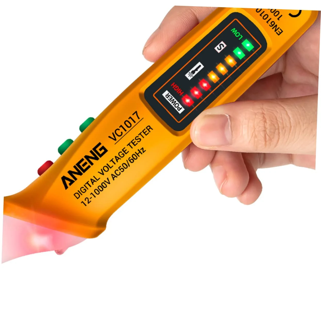 ولت متر 3 عددی مدادی شکل با هشدار صوتی و نوری، قلم تست دیجیتال برق، آشکارساز ولتاژ، بدنه ABS (رنگ: زرد، اندازه : ولت متر 3 عددی مدادی شکل با هشدار صوتی و نوری، قلم تست دیجیتال برق، آشکارساز ولتاژ، بدنه ABS (رنگ: زرد، اندازه :