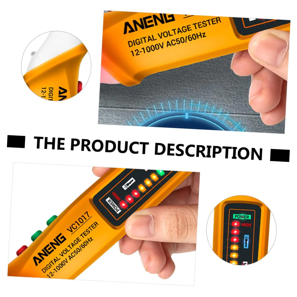 ولت متر 3 عددی مدادی شکل با هشدار صوتی و نوری، قلم تست دیجیتال برق، آشکارساز ولتاژ، بدنه ABS (رنگ: زرد، اندازه : ولت متر 3 عددی مدادی شکل با هشدار صوتی و نوری، قلم تست دیجیتال برق، آشکارساز ولتاژ، بدنه ABS (رنگ: زرد، اندازه :