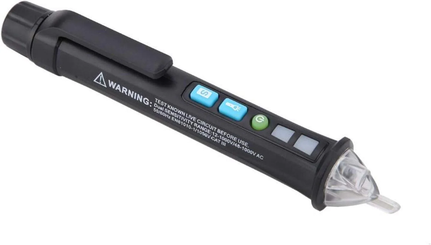 قلم تست ولتاژ ZAIED، قلم تشخیص ولتاژ غیر تماسی الکتریکی دو حالته AC 12-1000V ابزار تعمیر برای تشخیص سیم