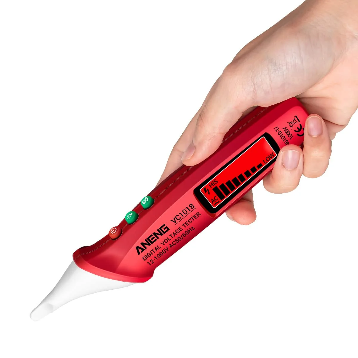 تستر ولتاژ دیجیتال غیر تماسی Labymos VC1018 با محدوده 12 تا 1000 ولت، قلم تست چند منظوره ولتاژ AC، تداوم الکتریکی، تست باتری، مداد تست با هشدار صوتی و نوری تستر ولتاژ دیجیتال غیر تماسی Labymos VC1018 با محدوده 12 تا 1000 ولت، قلم تست چند منظوره ولتاژ AC، تداوم الکتریکی، تست باتری، مداد تست با هشدار صوتی و نوری