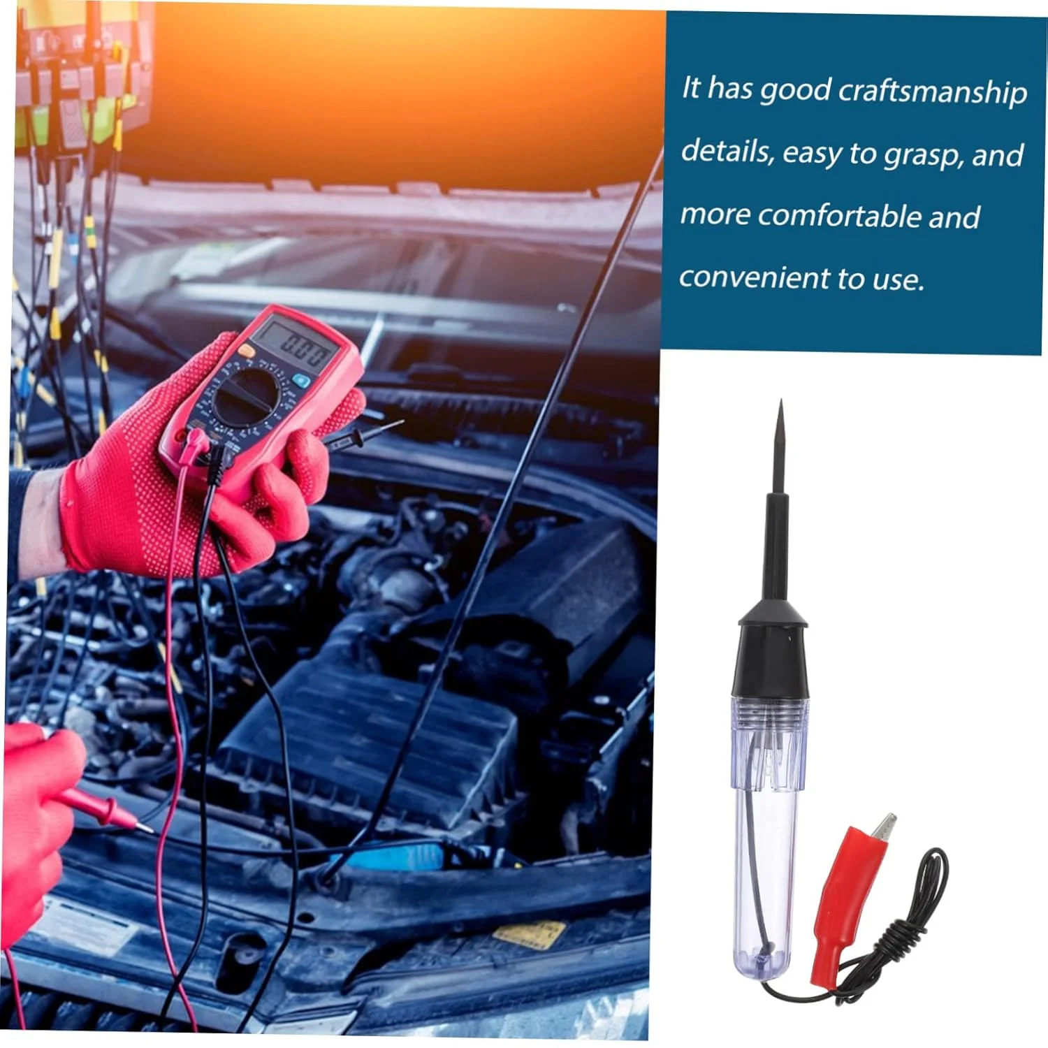 قلم تست ابزار الکتریکی، قلم تست برق خودرو، تستر ولتاژ، ابزار تستر فلزی، تستر چراغ برق خودرو، تستر برق، تستر فلزی