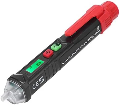 تستر ولتاژ غیر تماسی Fafeicy مدل HT100P، تستر الکتریکی AC با دو محدوده 12V-1000V/48V-1000V، قلم تست مدار، نشانگر چرخش 3 فاز، قلم تست الکتریکی با چراغ قوه LED، آلارم Buzzer تستر ولتاژ غیر تماسی Fafeicy مدل HT100P، تستر الکتریکی AC با دو محدوده 12V-1000V/48V-1000V، قلم تست مدار، نشانگر چرخش 3 فاز، قلم تست الکتریکی با چراغ قوه LED، آلارم Buzzer