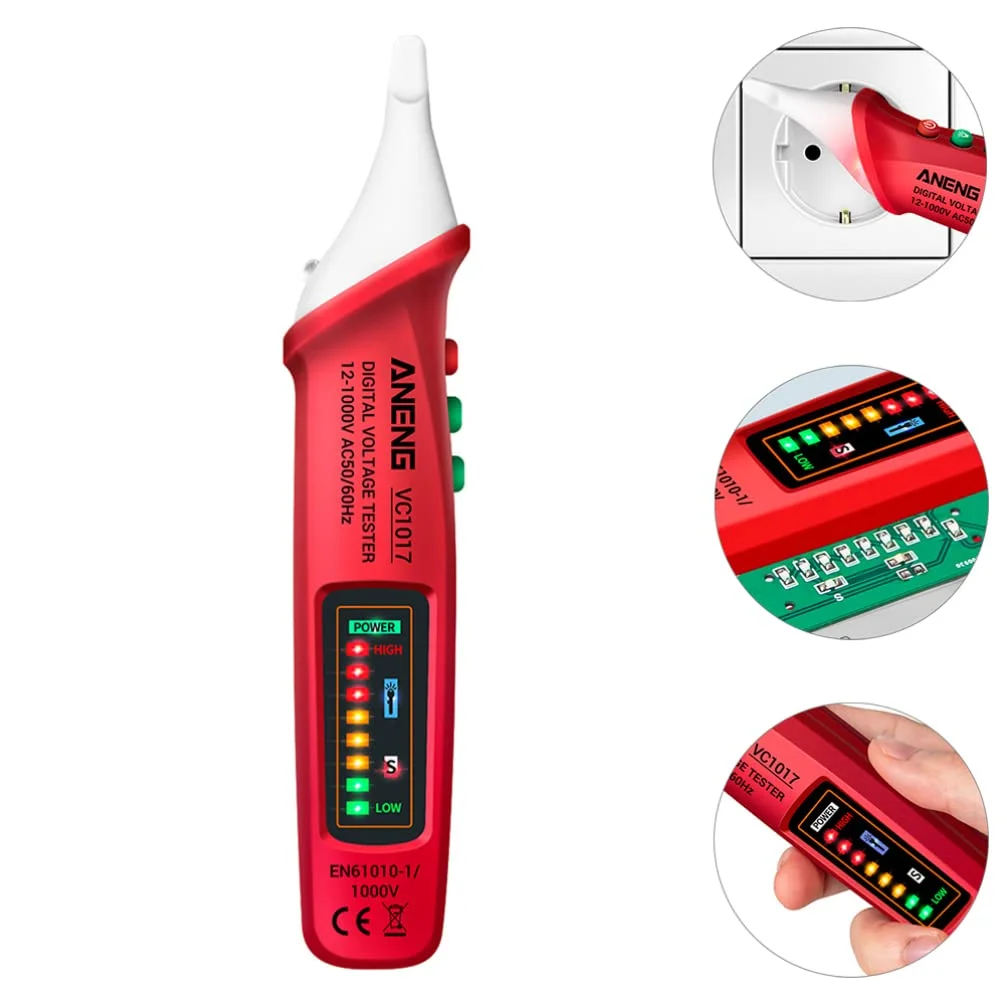 تستر ولتاژ غیر تماسی بادوام، قلم تستر ولتاژ قابل حمل با چراغ قوه