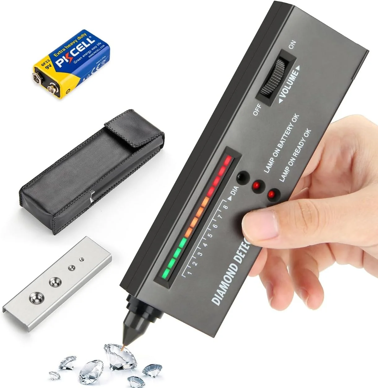 تستر الماس، ردیاب الماس، قلم تست الماس، تستر حرفه ای الماس، تستر جواهر، قلم تست الماس دقت بالا برای جواهرسازان حرفه ای (تسترهای الماس سیاه)