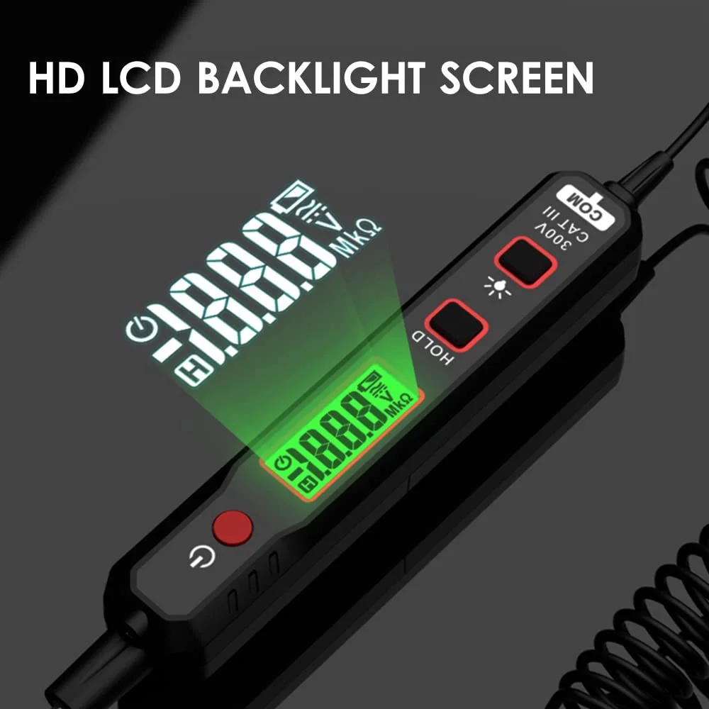 تستر ولتاژ خودرو 0.8V-100V، قلم تست مدار با صفحه نمایش دیجیتال LCD و فنر جمع شونده تستر ولتاژ خودرو 0.8V-100V، قلم تست مدار با صفحه نمایش دیجیتال LCD و فنر جمع شونده