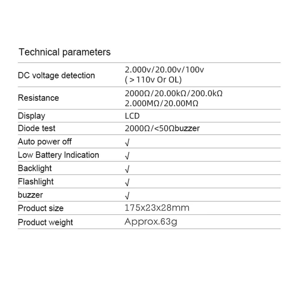 تستر ولتاژ خودرو 0.8V-100V، قلم تست مدار با صفحه نمایش دیجیتال LCD و فنر جمع شونده تستر ولتاژ خودرو 0.8V-100V، قلم تست مدار با صفحه نمایش دیجیتال LCD و فنر جمع شونده