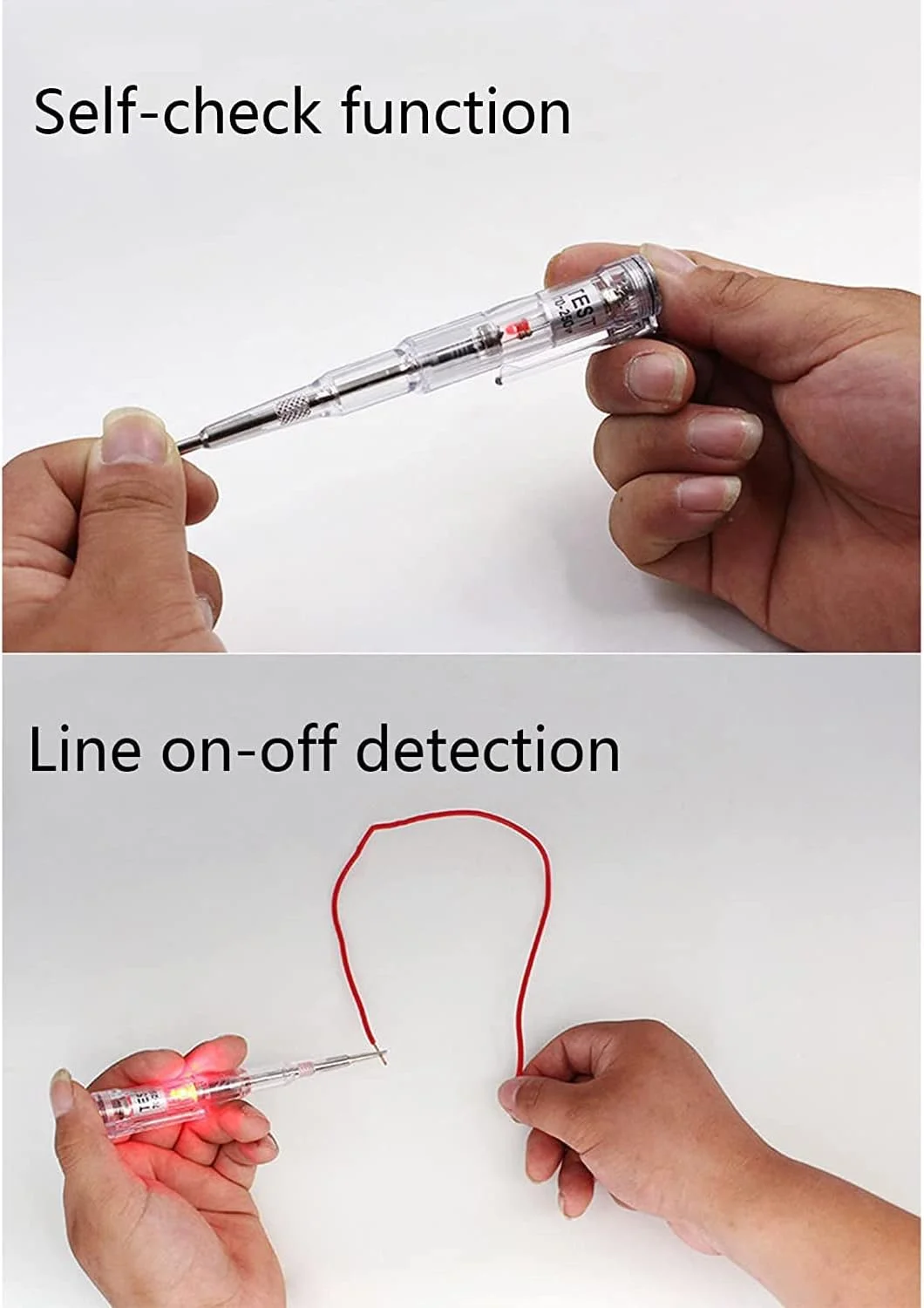 قلم تست برق ضد آب 70-250 ولت، قلم تست الکتریکی حساس با نور