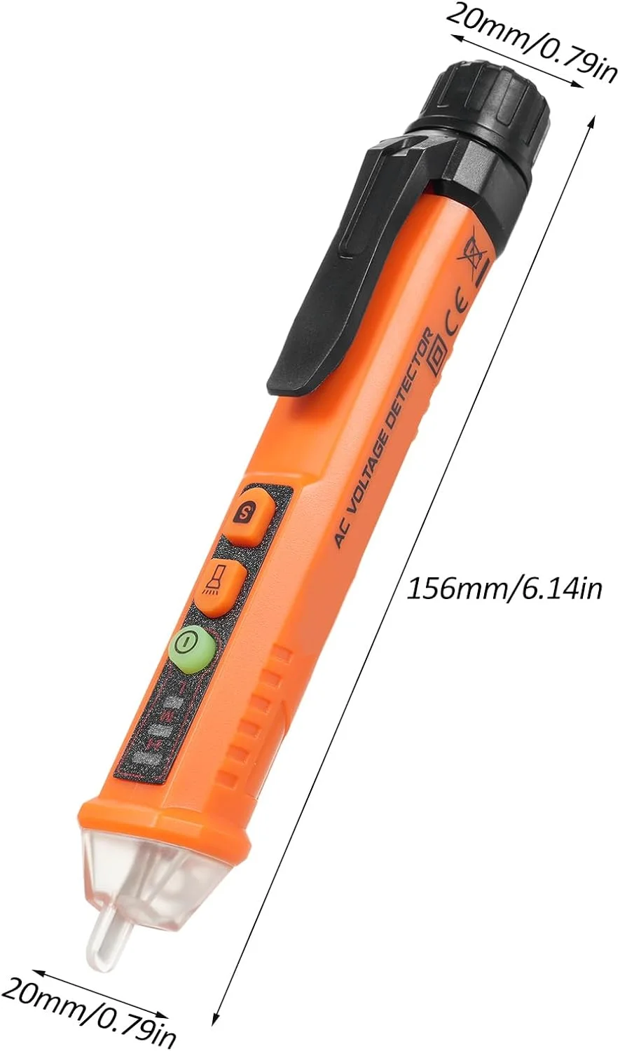 تستر ولتاژ Domary، ردیاب ولتاژ غیر تماسی، تستر مدار، تستر الکتریکی دو دامنه 12-1000V/48-1000V، قلم تست ردیاب ولتاژ AC با حساسیت قابل تنظیم با حالت هشدار نشانگر LED تستر ولتاژ Domary، ردیاب ولتاژ غیر تماسی، تستر مدار، تستر الکتریکی دو دامنه 12-1000V/48-1000V، قلم تست ردیاب ولتاژ AC با حساسیت قابل تنظیم با حالت هشدار نشانگر LED