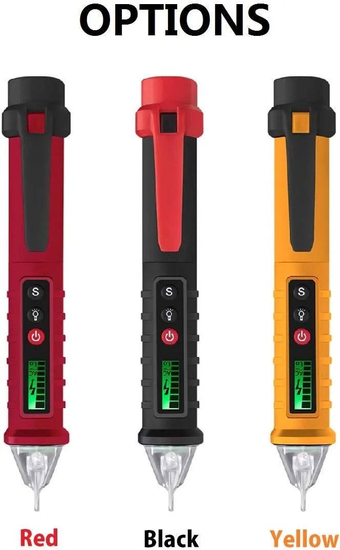 تستر ولتاژ AC غیر تماسی Joleritc VC1010 با حساسیت متغیر 12V-1000V، قلم تست برق دو رنج، نمایشگر LCD، ولتاژ قابل حمل با بوق و چراغ قوه تستر ولتاژ AC غیر تماسی Joleritc VC1010 با حساسیت متغیر 12V-1000V، قلم تست برق دو رنج، نمایشگر LCD، ولتاژ قابل حمل با بوق و چراغ قوه