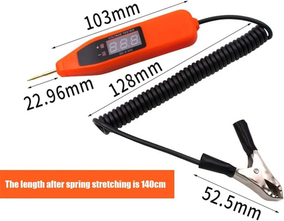 تستر سیستم الکتریکی QIVGXBO با نمایشگر دیجیتال، قلم تست ولتاژ خودرو، پروب قدرت مدادی Leunlee تستر سیستم الکتریکی QIVGXBO با نمایشگر دیجیتال، قلم تست ولتاژ خودرو، پروب قدرت مدادی Leunlee