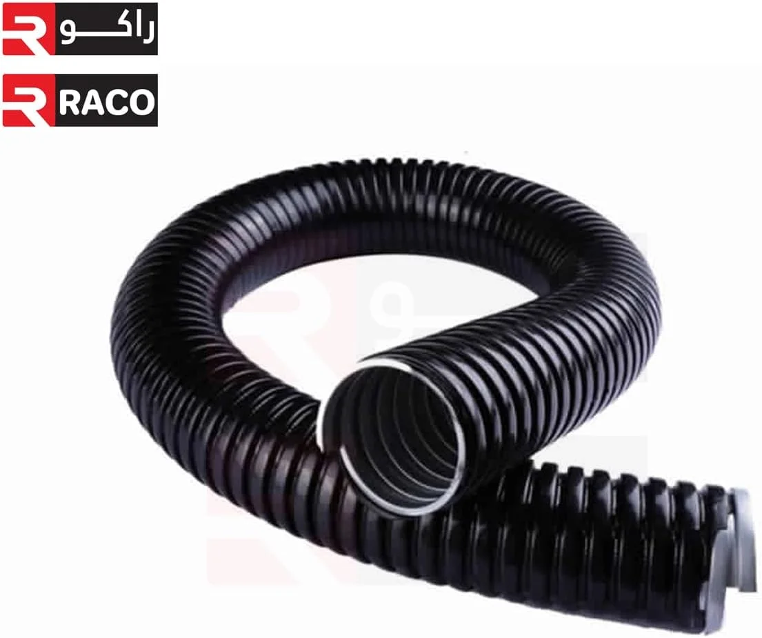 لوله خرطومی فلزی روکش PVC مشکی RACO Electrical GI برای محافظت از کابل (32 میلی متر) لوله خرطومی فلزی روکش PVC مشکی RACO Electrical GI برای محافظت از کابل (32 میلی متر)