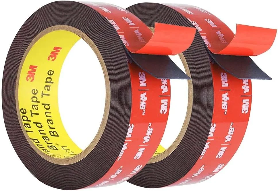 نوار چسب دو طرفه فوم نصب قوی و ضد آب 3M VHB طول 300 سانتی متر عرض 2.5 سانتی متر چسب قوی برای ماشین، دیوار، نوار LED، دکوراسیون منزل و محل کار 1 عدد 2.5 سانتی متر در 3 متر