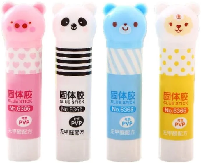 چسب ماتیکی پلاستیکی کارتونی بامزه، لوازم التحریر کودکان برای مدارس و ادارات، چسب ماتیکی، چسب جامد پلاستیکی، چسب ماتیکی دانش آموزی