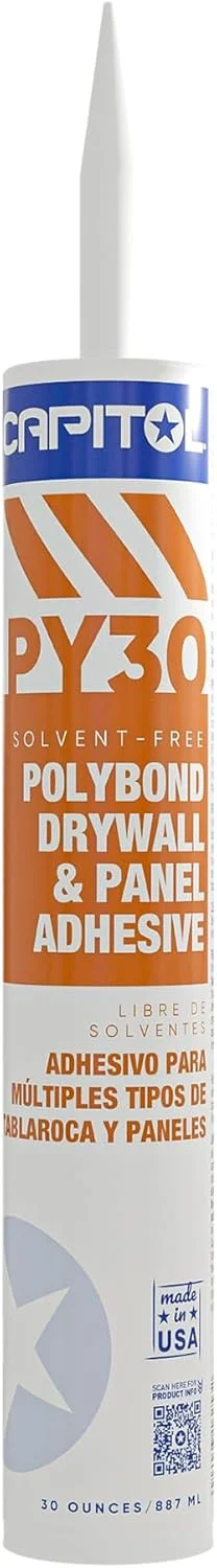 چسب ساختمانی پلی باند Capitol PY30 برای نصب دیوار خشک و پنل