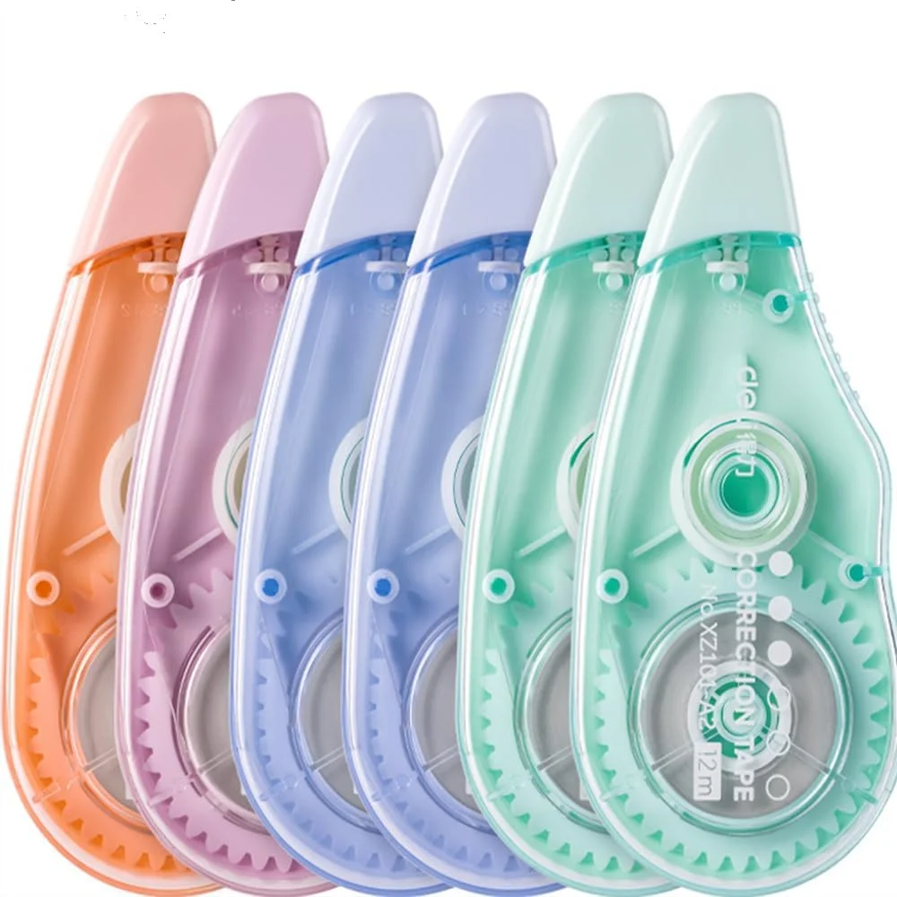 غلط گیر نواری دو طرفه 6 عددی، نوار چسب اصلاح، نوار چسب اداری، مدرسه، منزل، لوازم التحریر، نوار چسب چسبناک، لوازم اسکرپ بوک، رنگ تصادفی