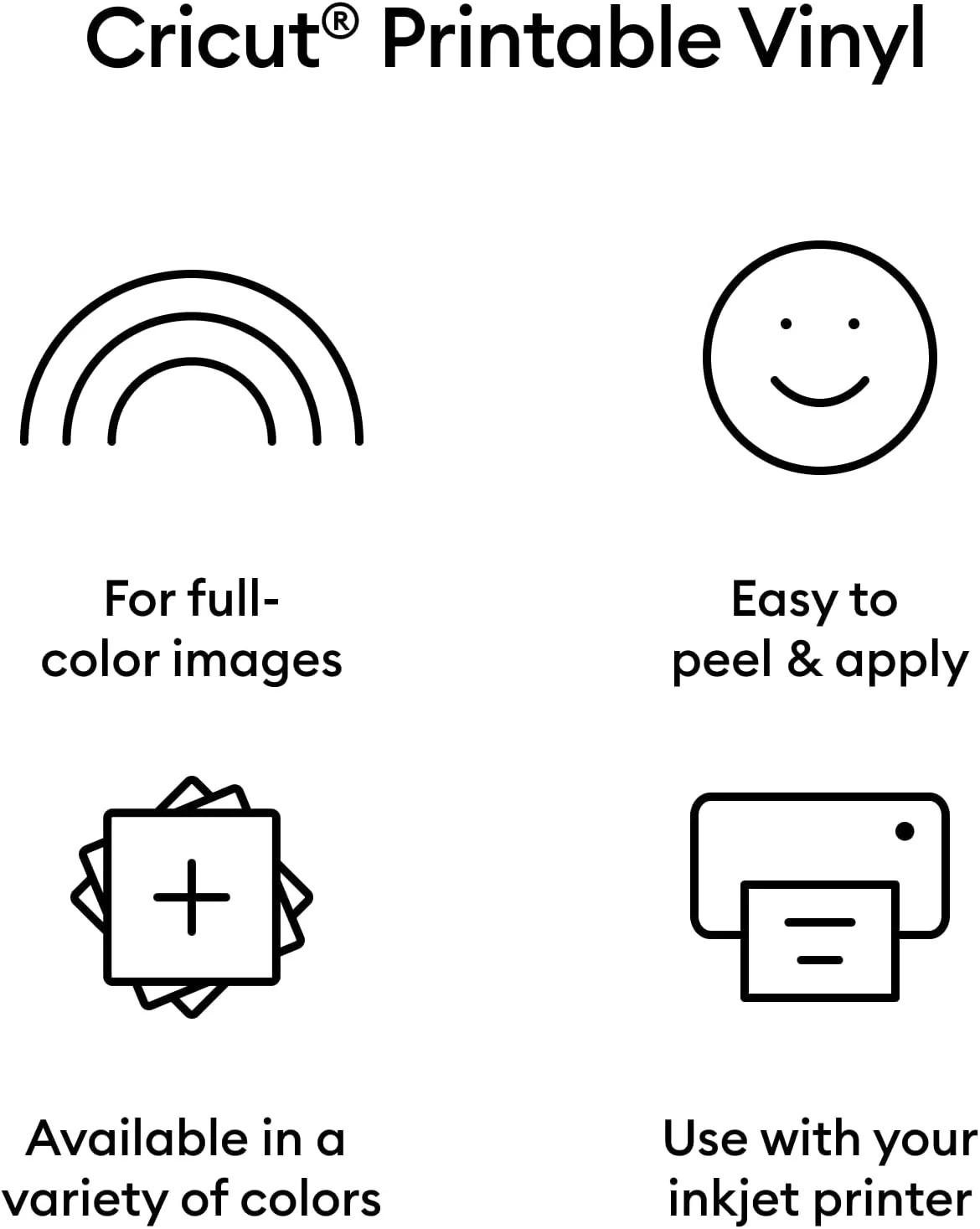 وینیل قابل چاپ کریکت - سایز Letter (12 عدد)، وینیل قابل چاپ برای استیکر و لیبل، سازگار با دستگاه های کریکت میکر، اکسپلور 3 و جوی اکسترا، سفید