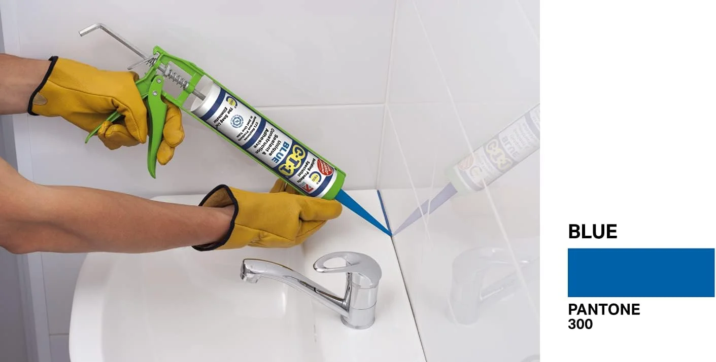 چسب و درزگیر چند منظوره آبی CT1 TRIBRID - درزگیر حمام، دوش و پنجره - بدون بو - ضد کپک و ضد آب - مقاوم در برابر لرزش و انعطاف پذیر - 290 میلی لیتر