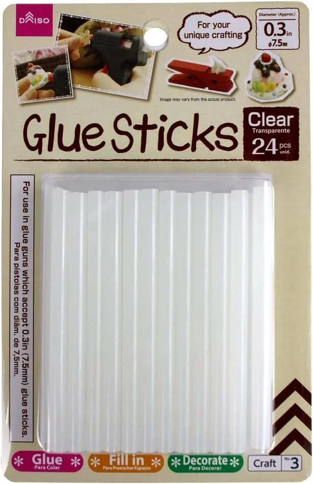 چسب حرارتی سیلیکونی شفاف دایسو - بسته 24 عددی - سفید