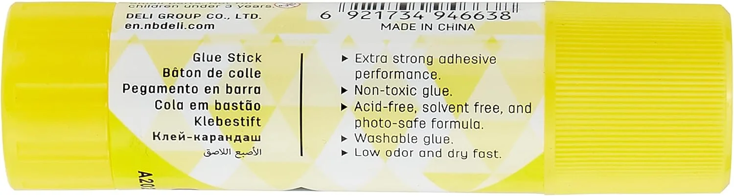 چسب ماتیکی ۲۰ گرمی دلی مدل EA20210، سفید (۱۲ عددی)