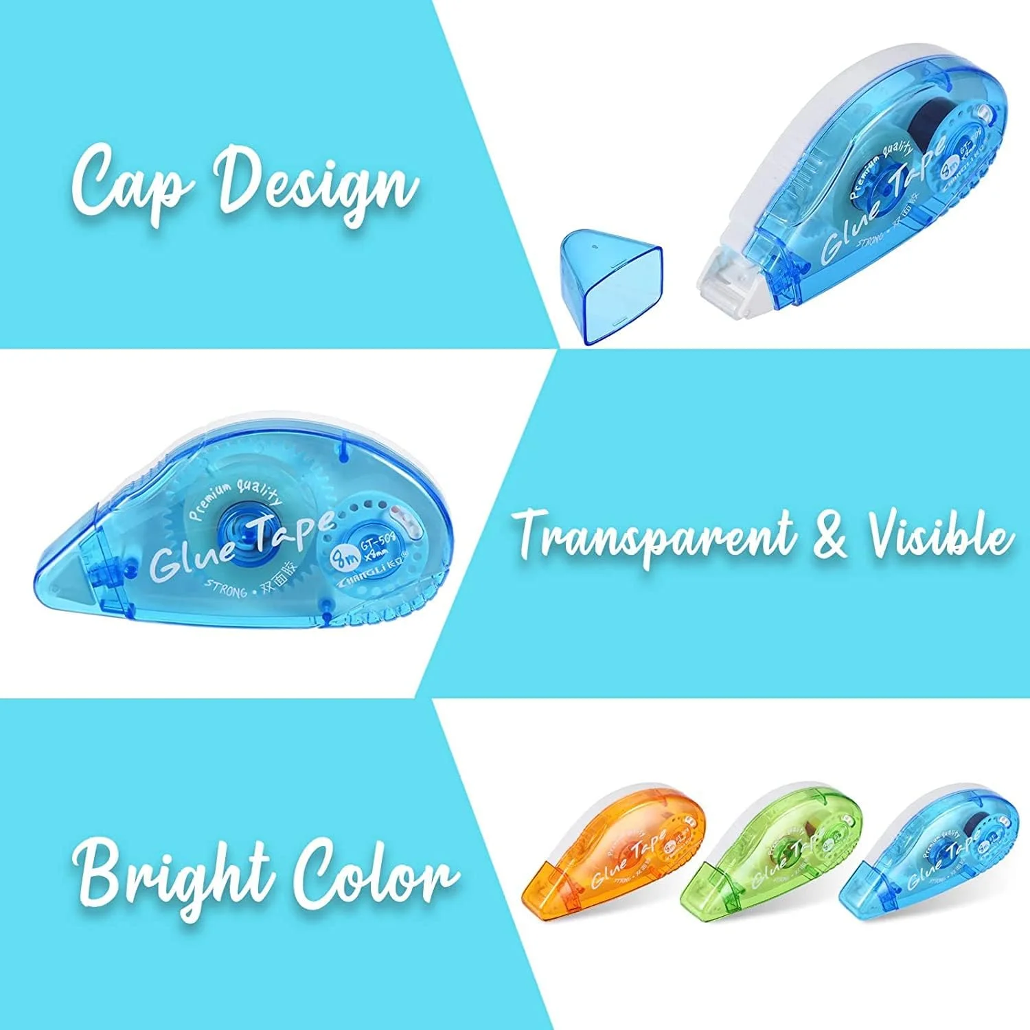 غلتک چسب دو طرفه برای اسکرپ بوک - غلتک چسب نقطه ای دائمی - مناسب برای پروژه های خانه، دفتر و مدرسه، کارت های صنایع دستی و کاغذ (1 عدد) (8MM*8MM)