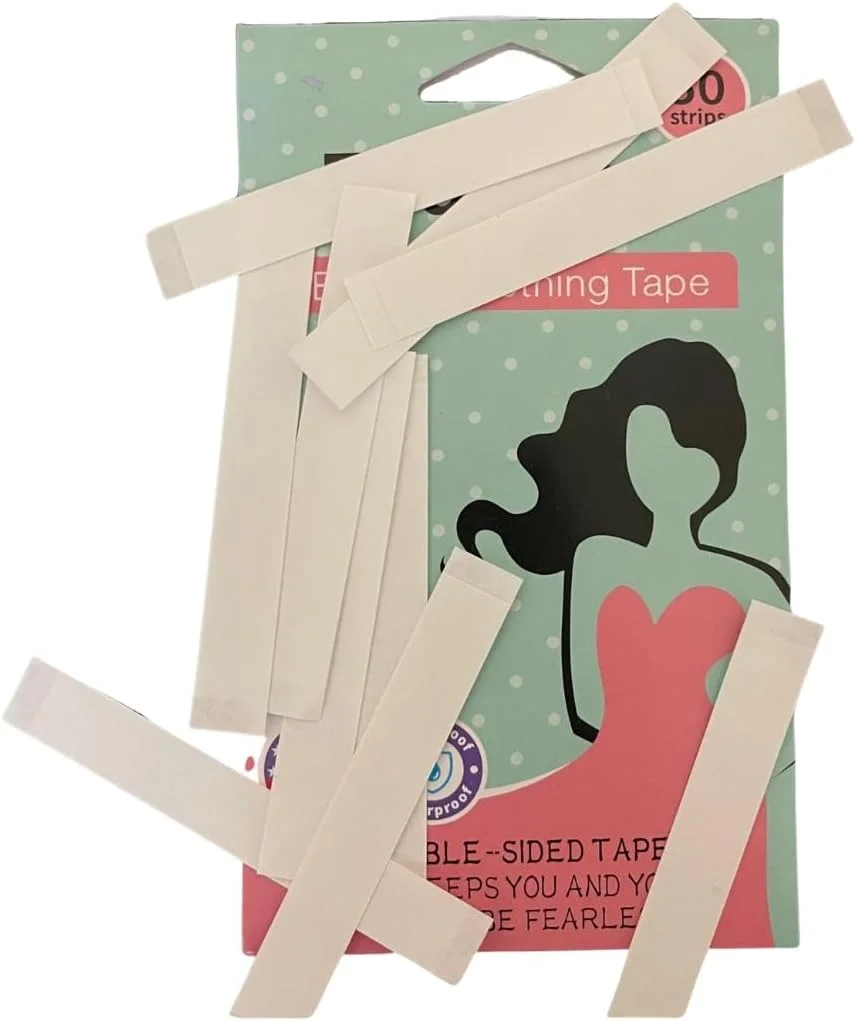 چسب دو طرفه برای لباس و بدن - شفاف، بی رنگ، مناسب برای مد، چسب نواری سازگار با پوست و پارچه