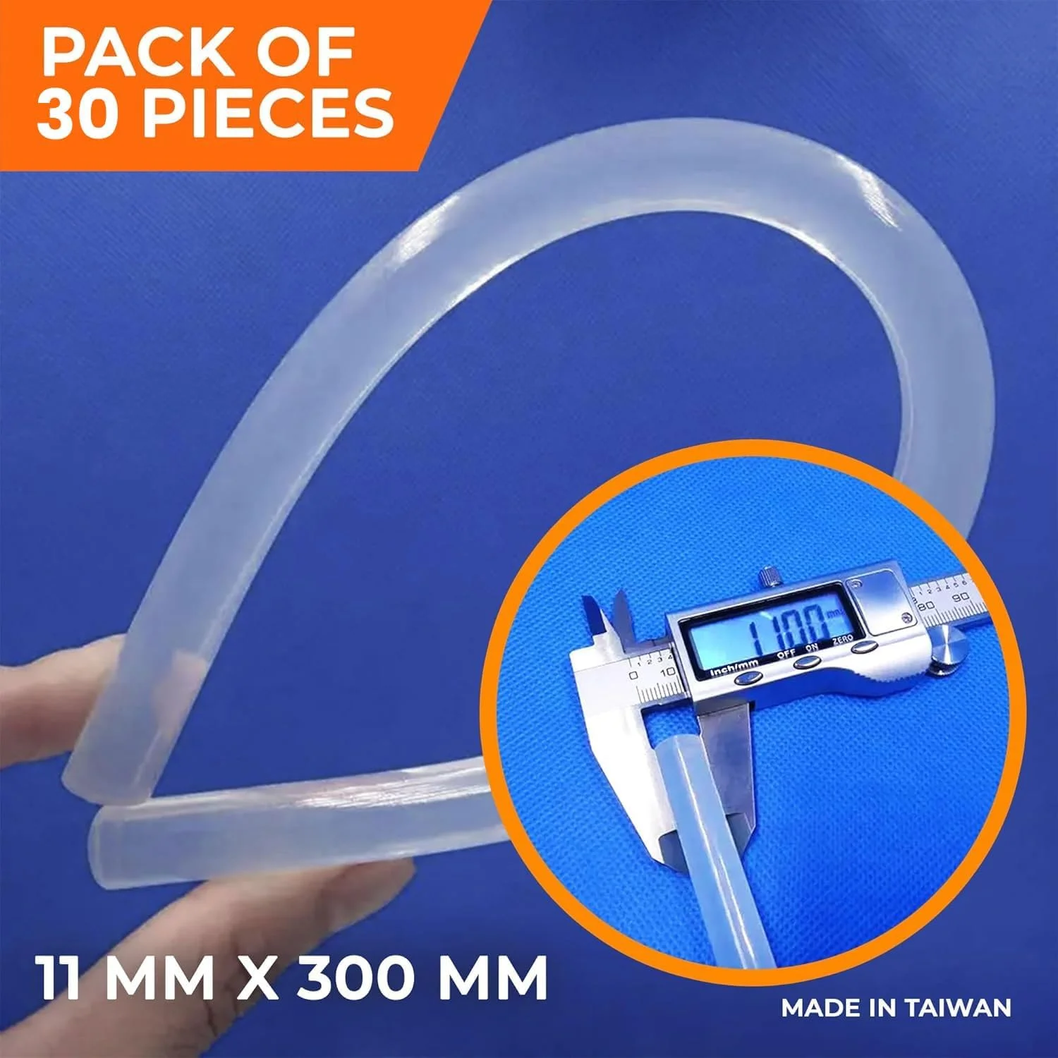 چسب حرارتی قوی برای کاردستی و DIY، بسته 30 عددی چسب تفنگی 11mm x 300mm، ساخت تایوان