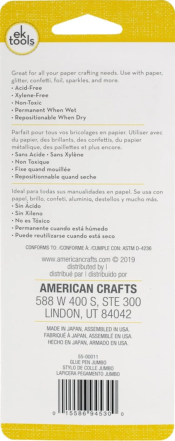 قلم چسب دو طرفه زیگ با نوک جامبو EK Tools Dimensions Success، چند رنگ