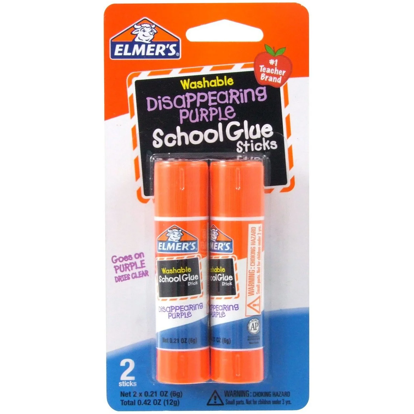 مجموعه چسب مایع مدرسه ای قابل شستشو المر، سفید، خشک شونده شفاف، 118 میلی لیتر به همراه چسب ماتیکی بنفش محو شونده المر، 7 گرم، 2 عددی